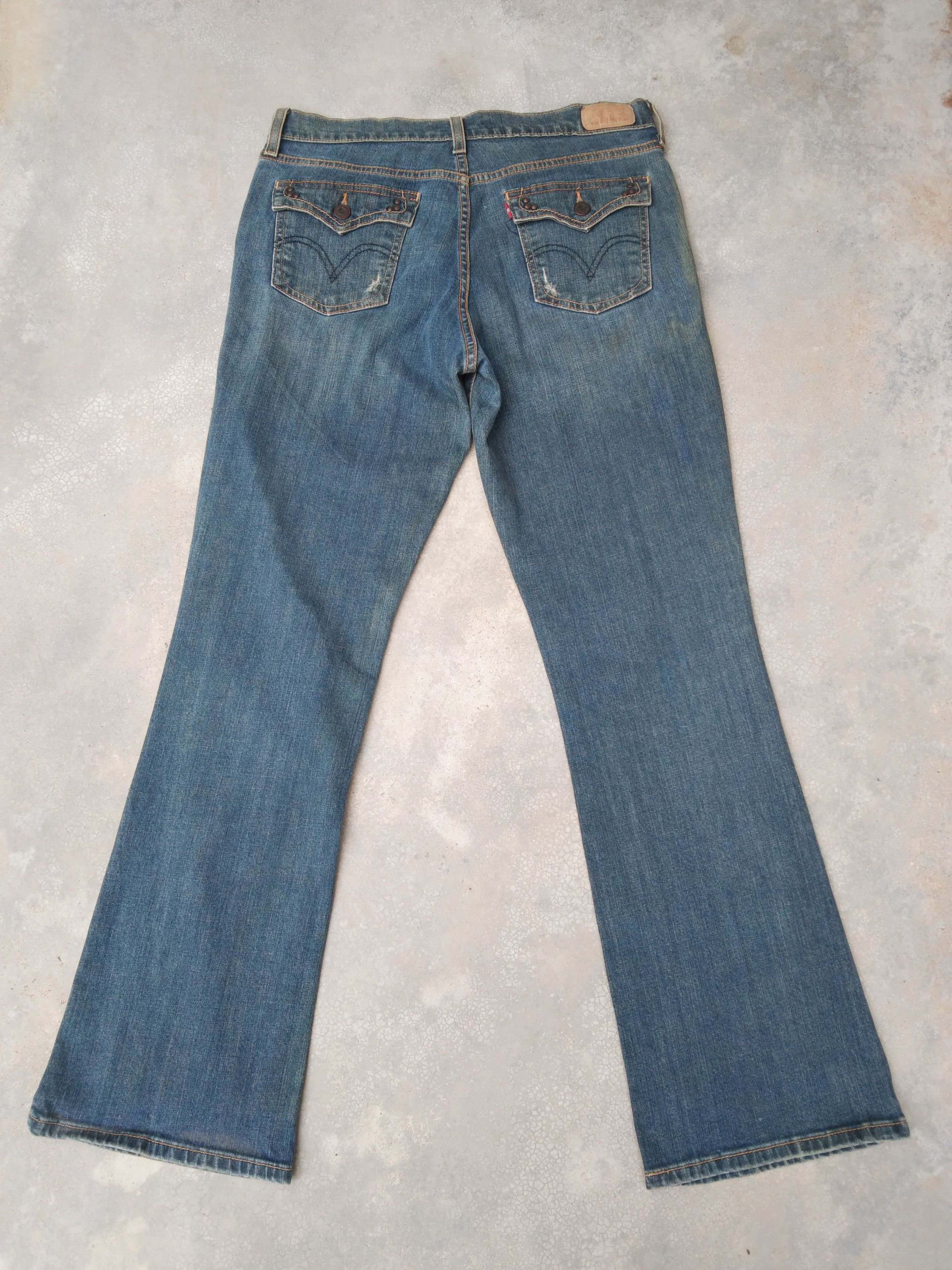 Jean × Levi's × Vintage Vintage Levis 515 Boot Cut Flared Jeans 31x30 Size US 31 - 2 Thumbnail