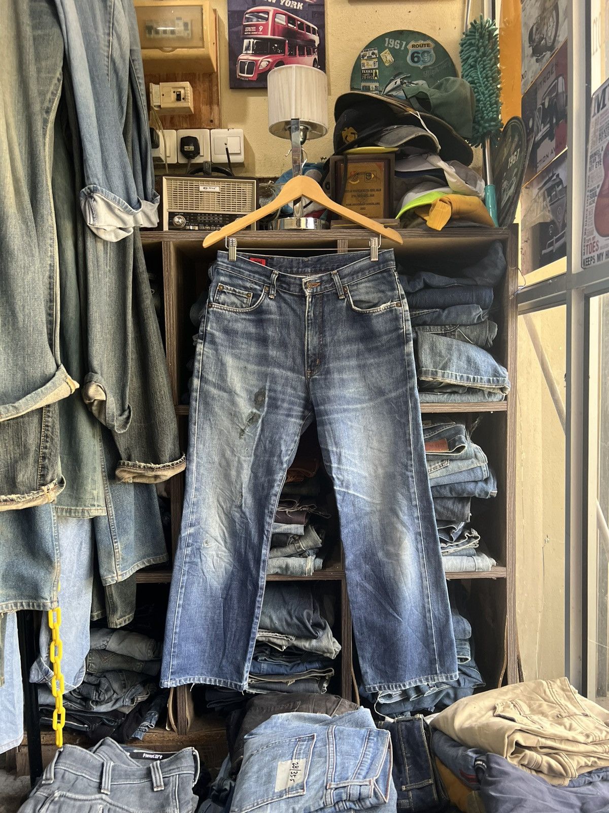 Edwin 🔥Vintage Edwin 503 Regular Distressed Denim Size US 31 - 1 Thumbnail