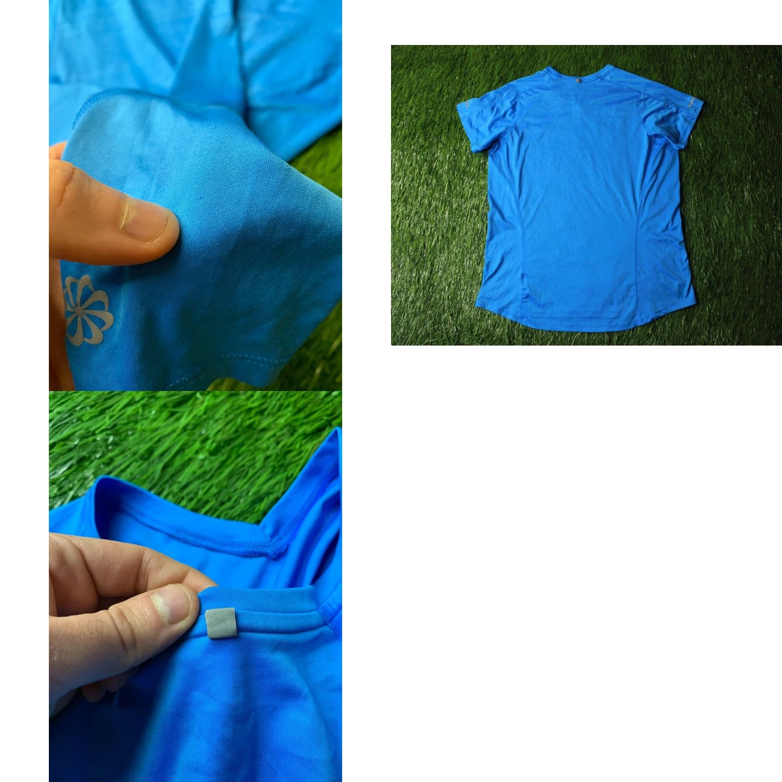 Nike Nike Dri-FIT ORIGINAL RUN Running Shirt Women XL Blue Reflective Logo Training Jersey Size XL / US 12-14 / IT 48-50 - 8 Thumbnail
