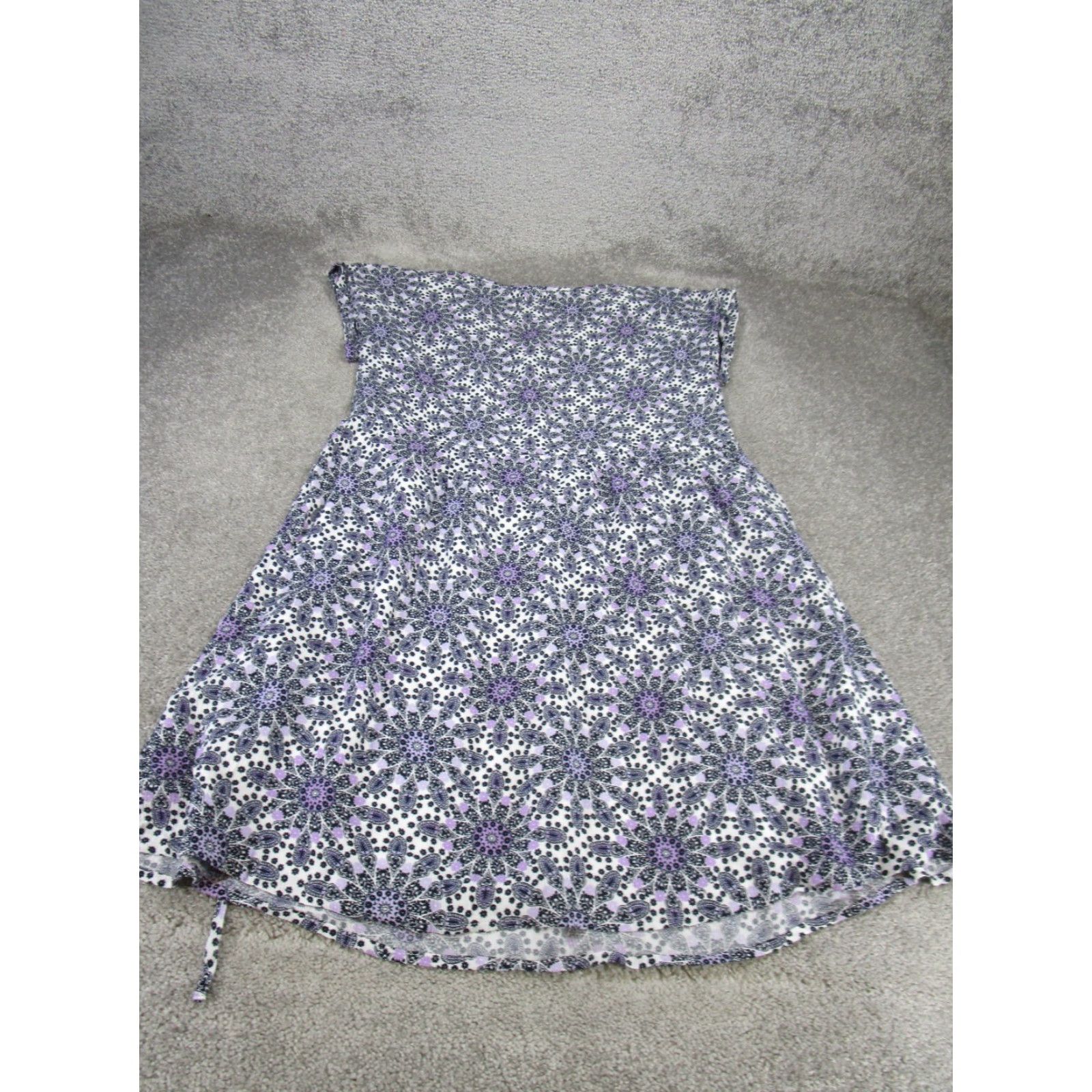 Loft LOFT Women Mini Dress - Floral Tie Waist Sleeveless, White, Medium, Casual, Polyester, NEW Size M / US 6-8 / IT 42-44 - 3 Thumbnail