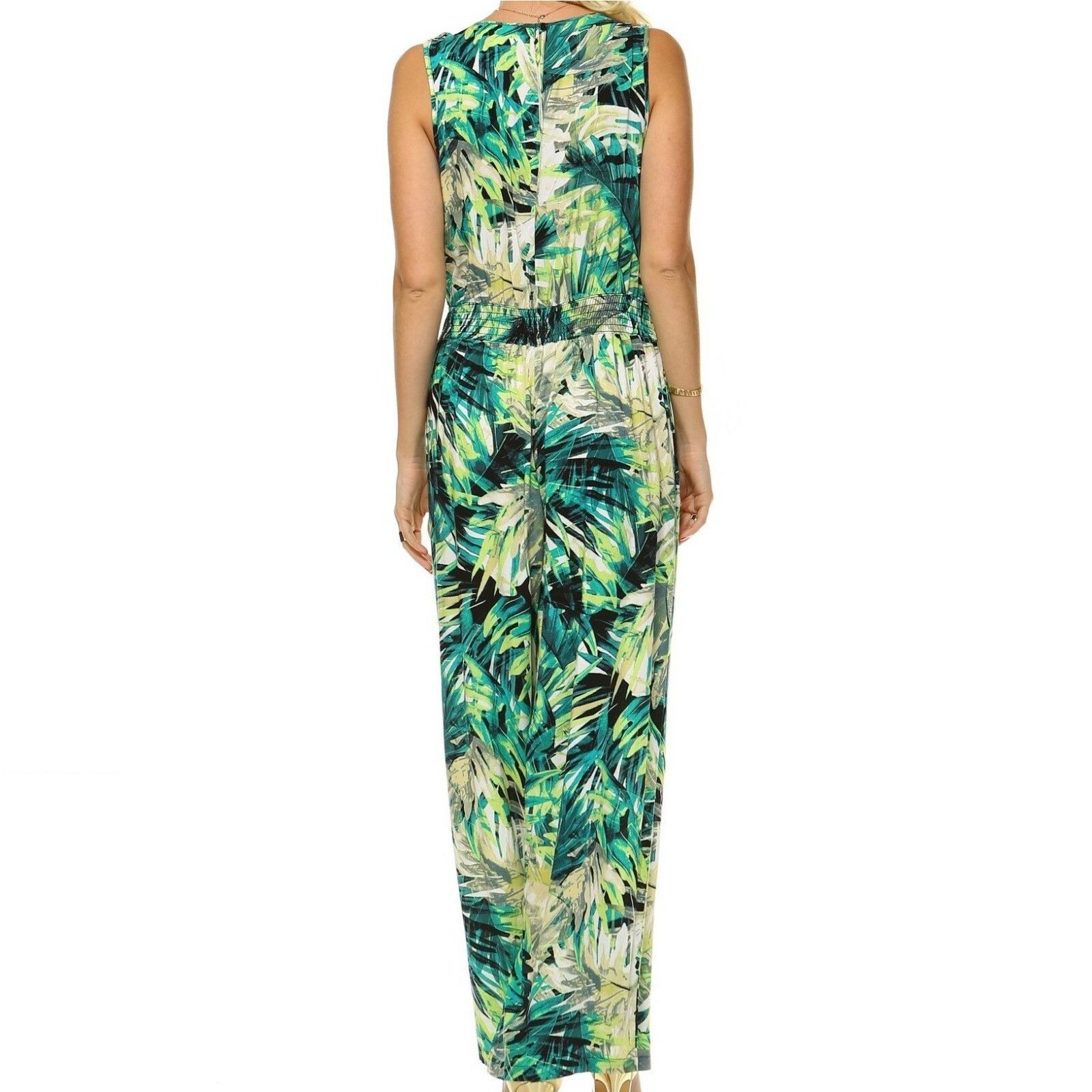 Other Marcelle Margaux Tropical Leaf Print Sleeveless Jumpsuit Size 26" / US 2 / IT 38 - 2 Thumbnail