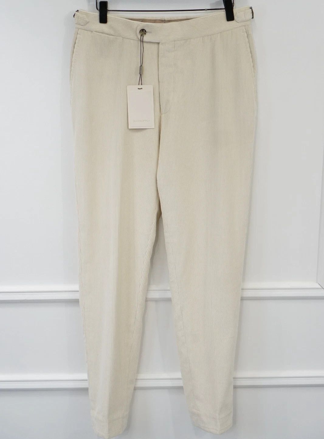 Men Suitsupply Pants Velvet Beige Pentoglio Brescia UK/US38S