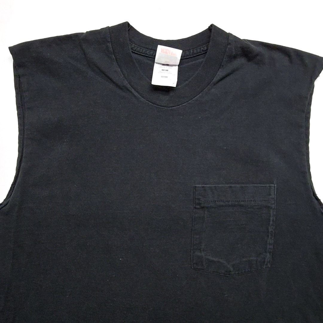Fruit Of The Loom × Vintage Vintage Station Three Lounge Sleeveless L Black Cut off Tee Size US L / EU 52-54 / 3 - 5 Thumbnail