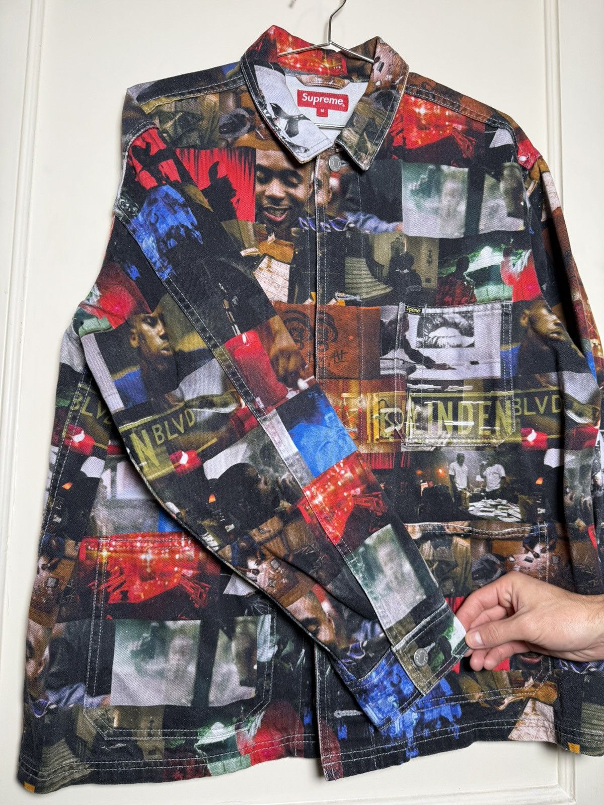 Supreme Supreme Nas and DMX collage denim chore coat Size US M / EU 48-50 / 2 - 3 Thumbnail