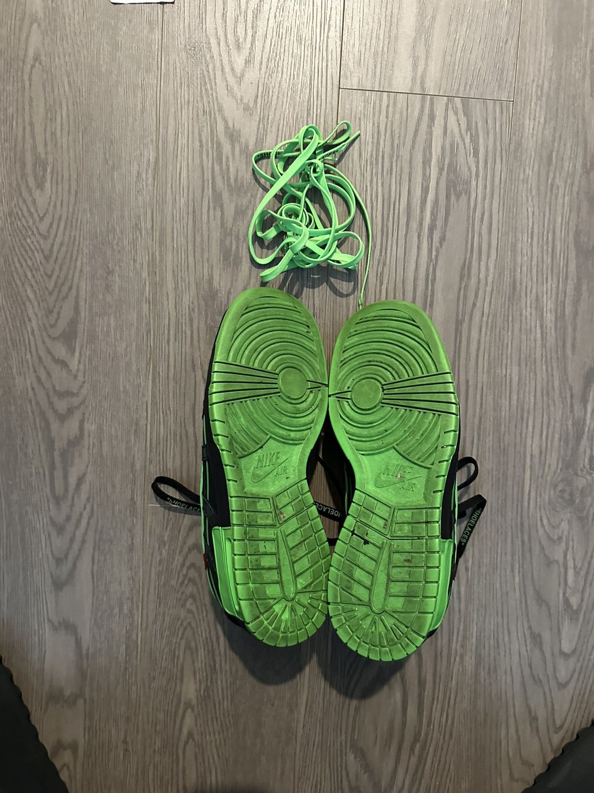 Nike × Off-White Nike Air Rubber Dunk Green-Strike Size US 11 / EU 44 - 5 Thumbnail