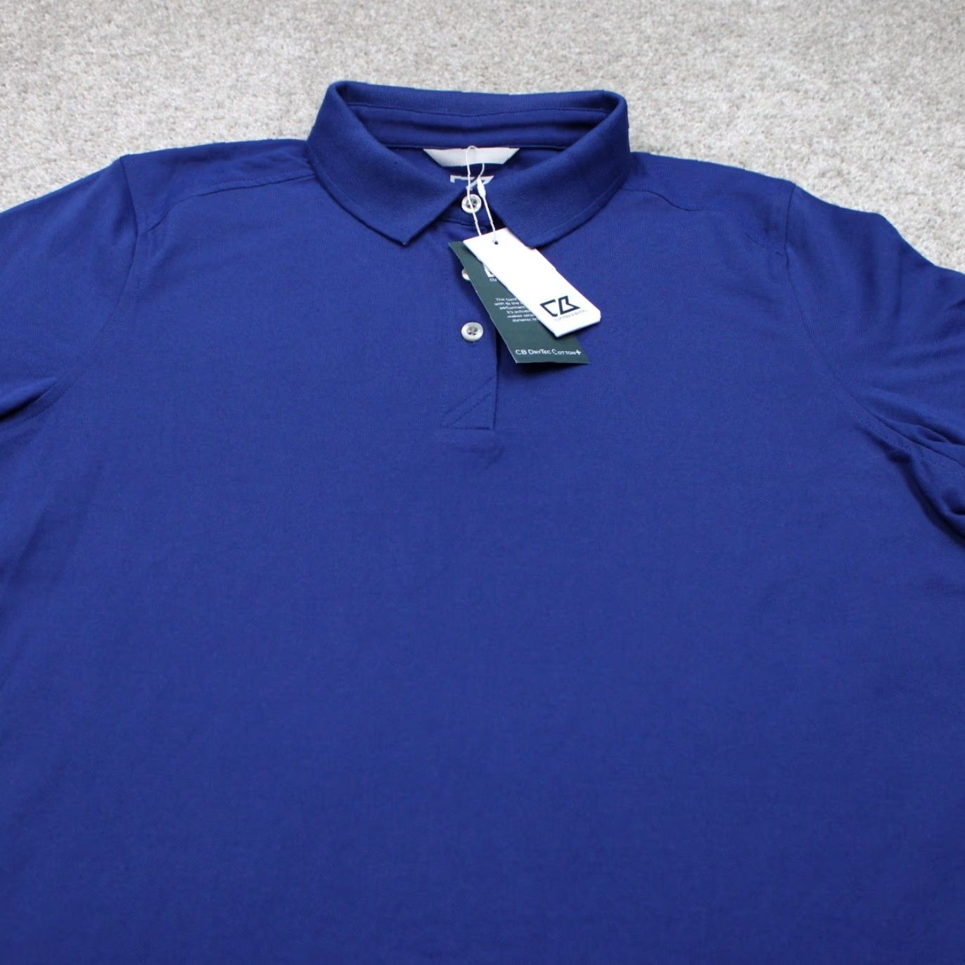 Cutter & Buck Cutter & Buck Polo Shirt Womens XL Blue NWT CB DryTec Cotton+ S/S Pullover Polo Size XL / US 12-14 / IT 48-50 - 4 Thumbnail