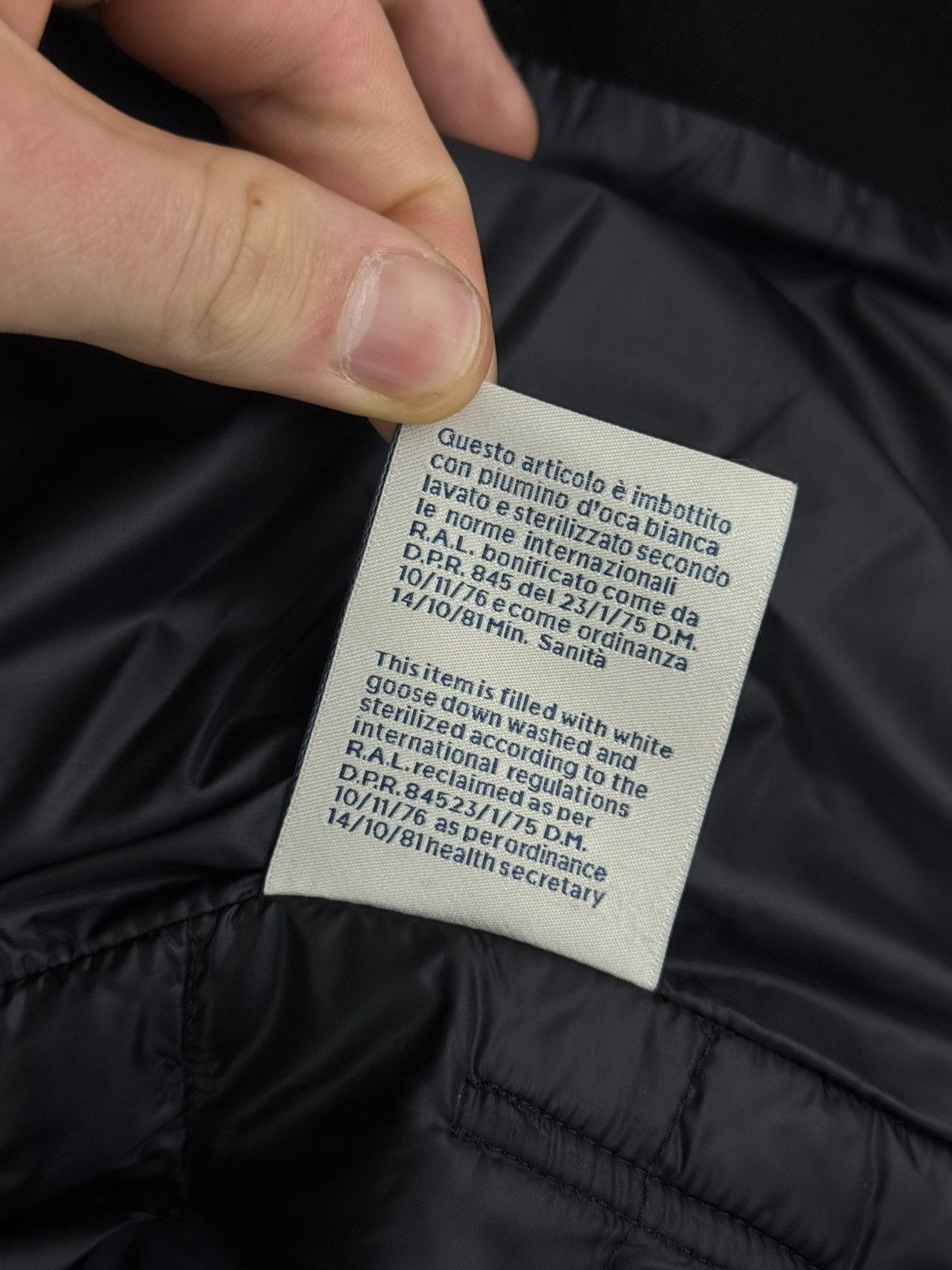Moncler Moncler DIND Black Down Quilted Wool Cashmere Blazer Jacket Size US XL / EU 56 / 4 - 14 Thumbnail