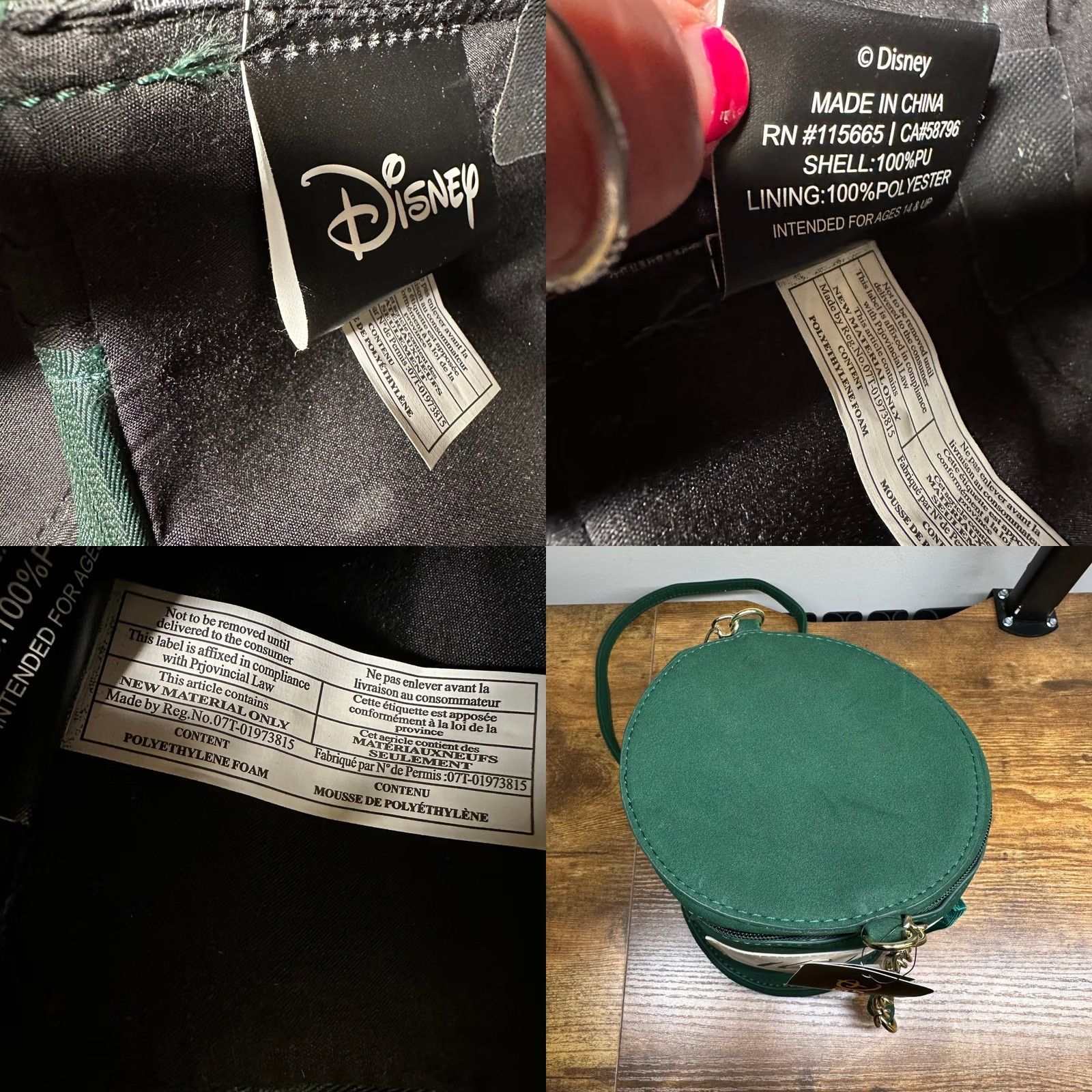 Disney NEW Disney Alice in Wonderland Mad Hatter Green Top Hat Crossbody Bag Size S / US 4 / IT 40 - 8 Thumbnail