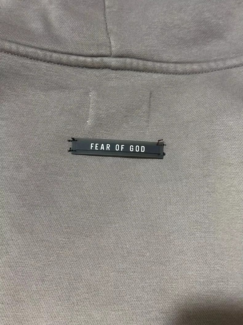 Fear of God Fear of God God grey zip silhouette hoodie Size US L / EU 52-54 / 3 - 8 Thumbnail