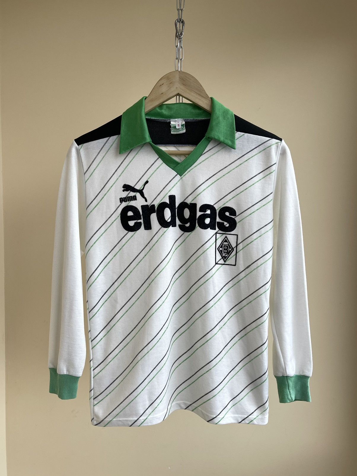 Puma Borussia Monchengladbach Football Home Jersey 1985 1986 80s Size US S / EU 44-46 / 1 - 1 Thumbnail