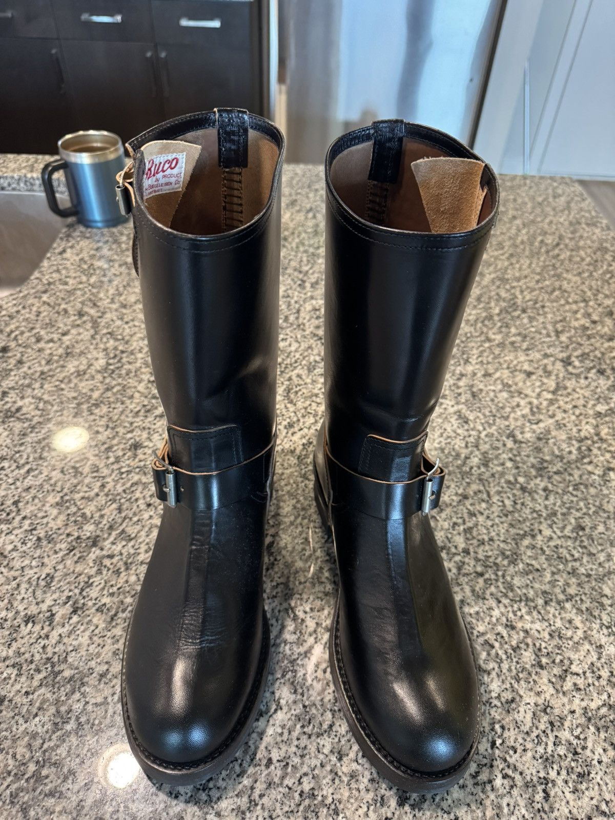 Real McCoy's Buco Black Engineer Boots Size