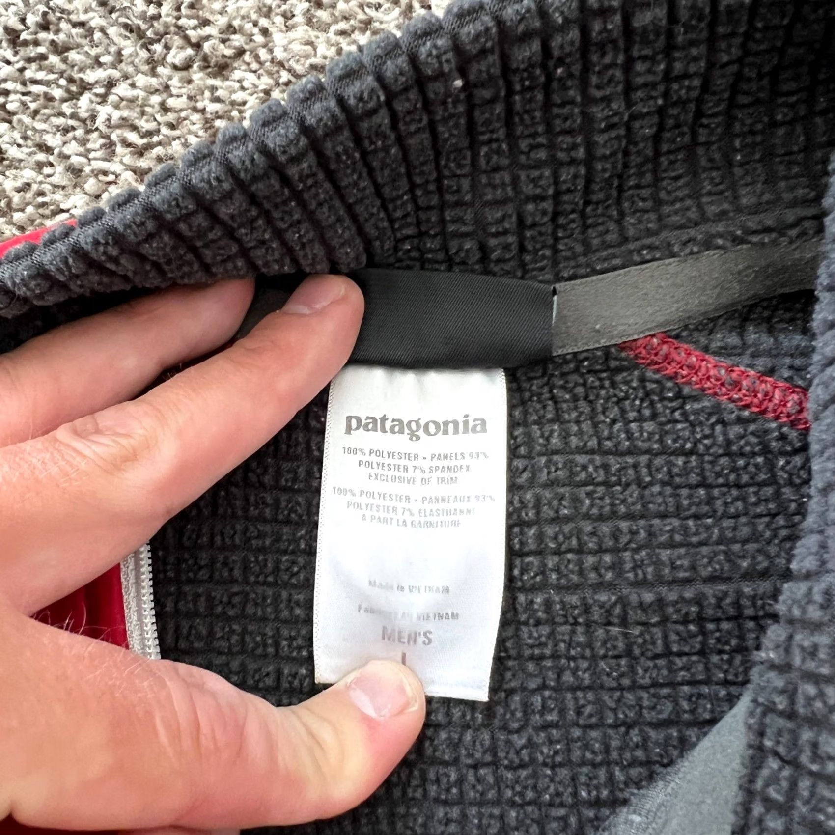Patagonia Patagonia Pullover Wind Shield Cycle 24990 Red Men's Size Large Grid Fleece Shirt Size US L / EU 52-54 / 3 - 6 Thumbnail