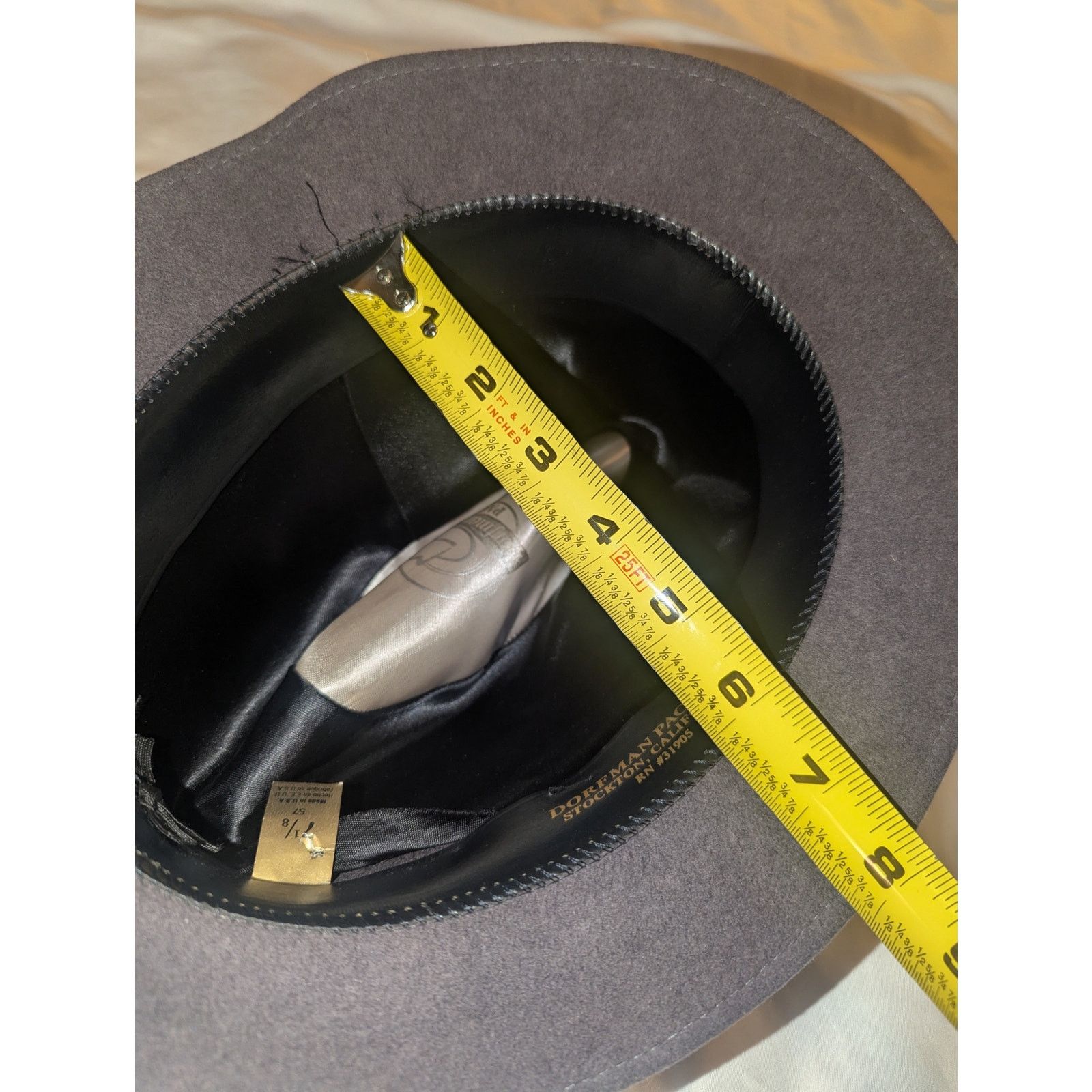 Stetson Vintage 1950s Dorfman Pacific Fedora Hat 7 1/8 Grayish Brown Size ONE SIZE - 8 Thumbnail