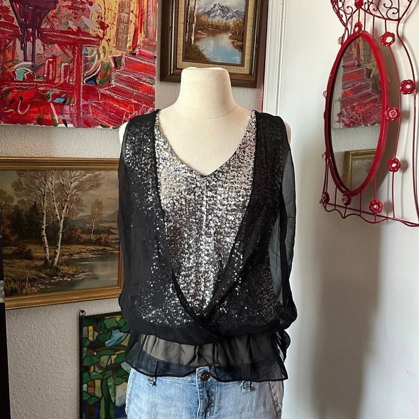 Other inc international concepts silver sequin tank top Size M / US 6-8 / IT 42-44 - 1 Thumbnail