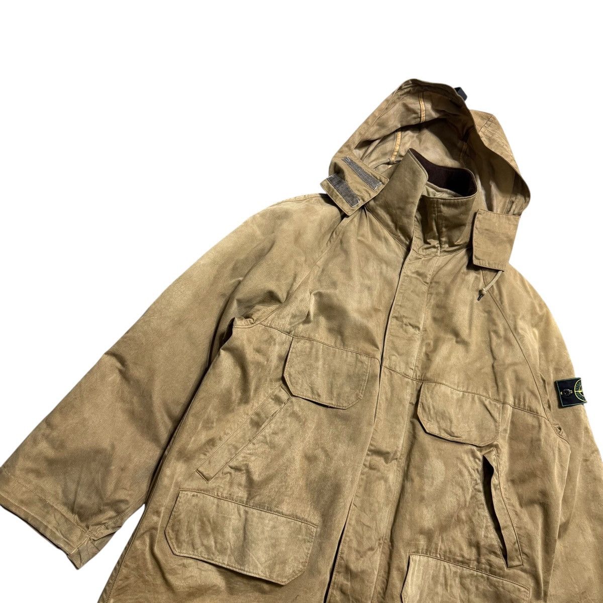 Stone Island Vintage 1994 Stone Island Raso Gommato Hooded Jacket Size US L / EU 52-54 / 3 - 4 Thumbnail