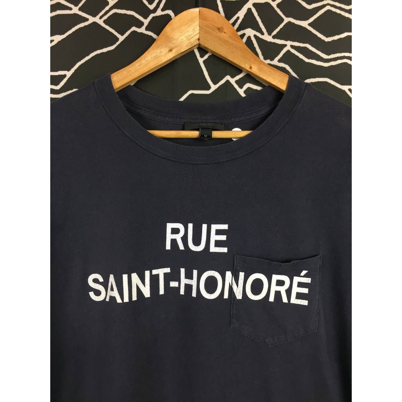 J.Crew × Vintage J.Crew Rue Saint-Honoré Spell Out Pocket Tee Size M Size US M / EU 48-50 / 2 - 3 Thumbnail