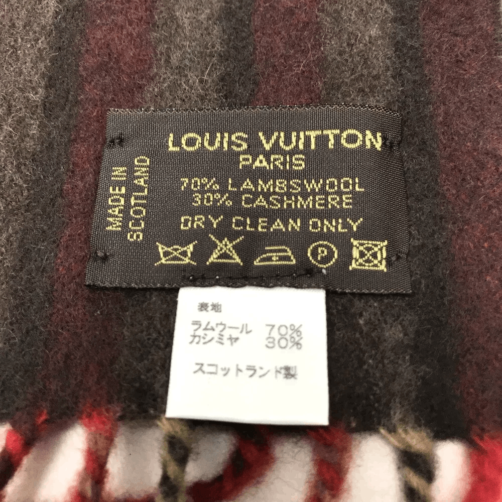 Louis Vuitton LOUIS VUITTON Efficial - Leie Muffler Scarf Red Size ONE SIZE - 4 Thumbnail
