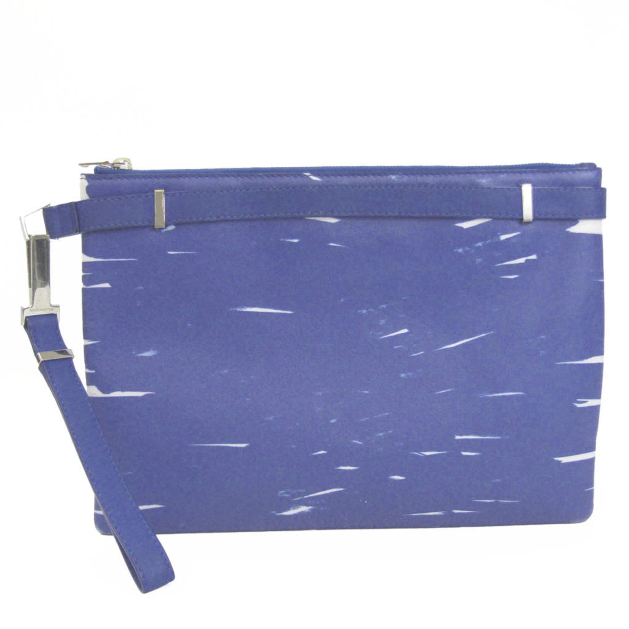 Balenciaga Blue Leather Clutch Bag (Pre-Owned) Size ONE SIZE - 1 Thumbnail
