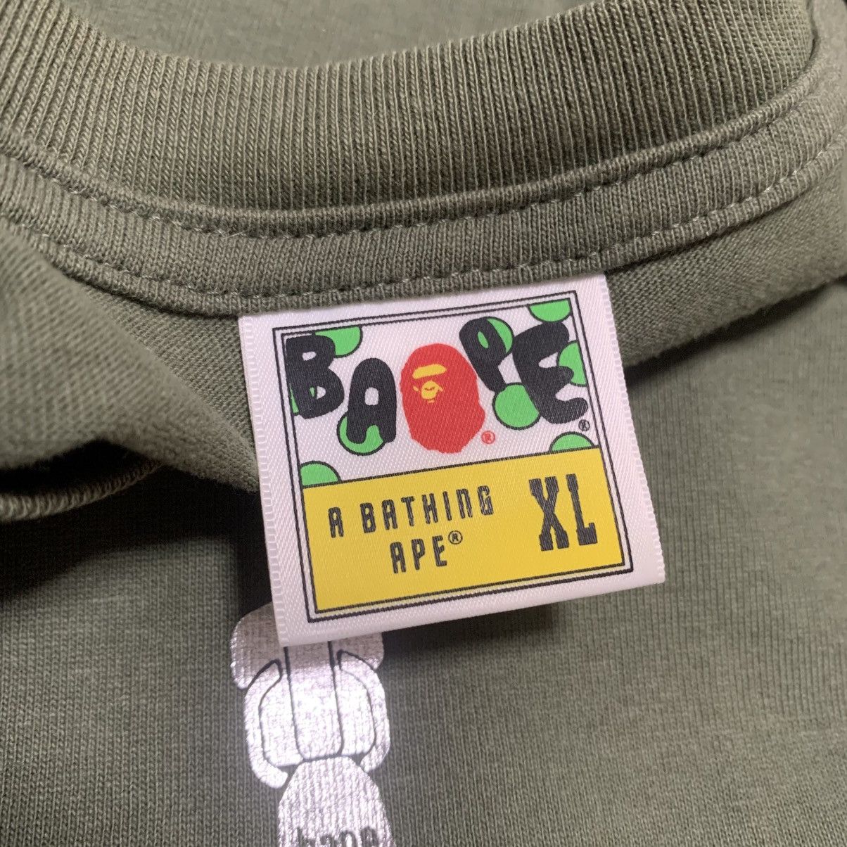 Bape Bape XL Shark Khaki Green Tee A Bathing Ape Size US XL / EU 56 / 4 - 4 Thumbnail