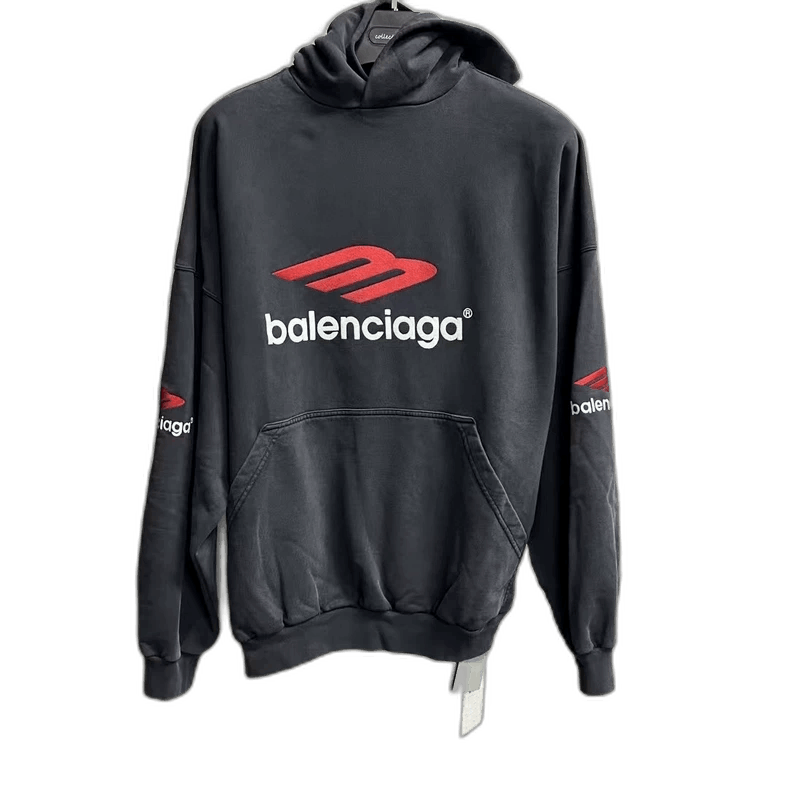 Balenciaga Balenciaga Black Letter Print Hoodie-2505 Size US S / EU 44-46 / 1 - 1 Thumbnail