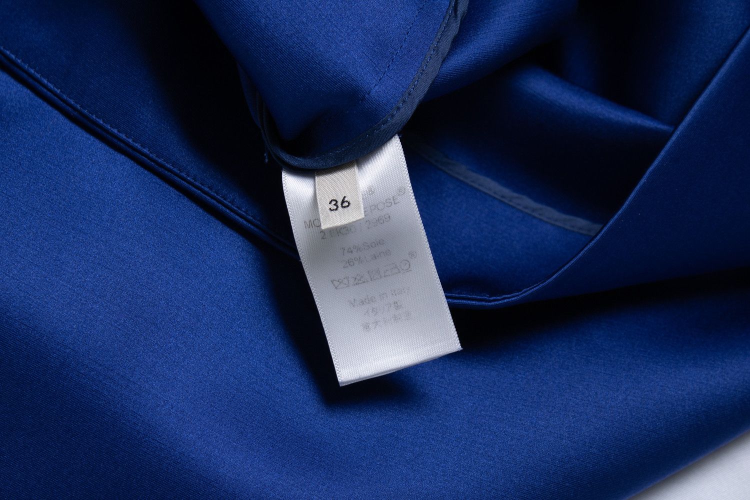 Celine Celine, kobalt blue silk blend dress Size XS / US 0-2 / IT 36-38 - 8 Thumbnail