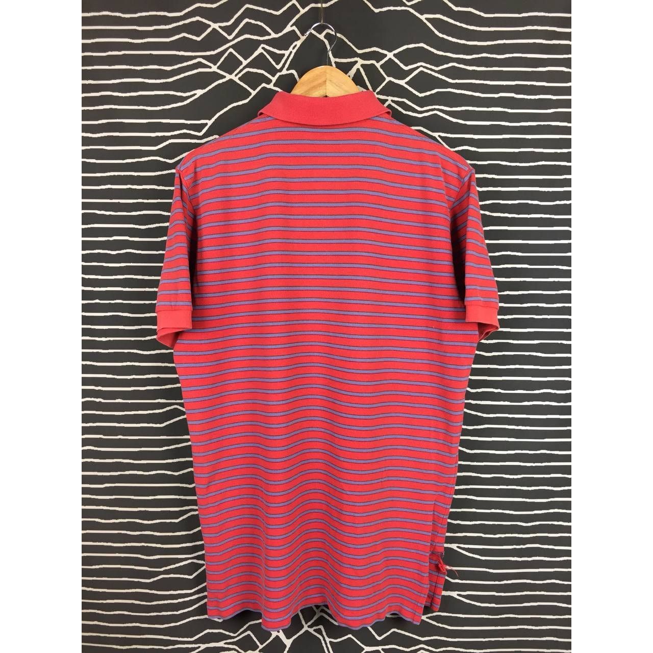 Polo Ralph Lauren × Vintage Vtg Polo Ralph Lauren Iconic Pony Logo Striped Polo Tee Size US L / EU 52-54 / 3 - 7 Thumbnail