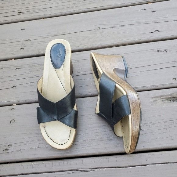 Dansko Dansko Professional Necci Black Leather Criss Cross Sandals Size US 8.5 / IT 38.5 - 8 Thumbnail