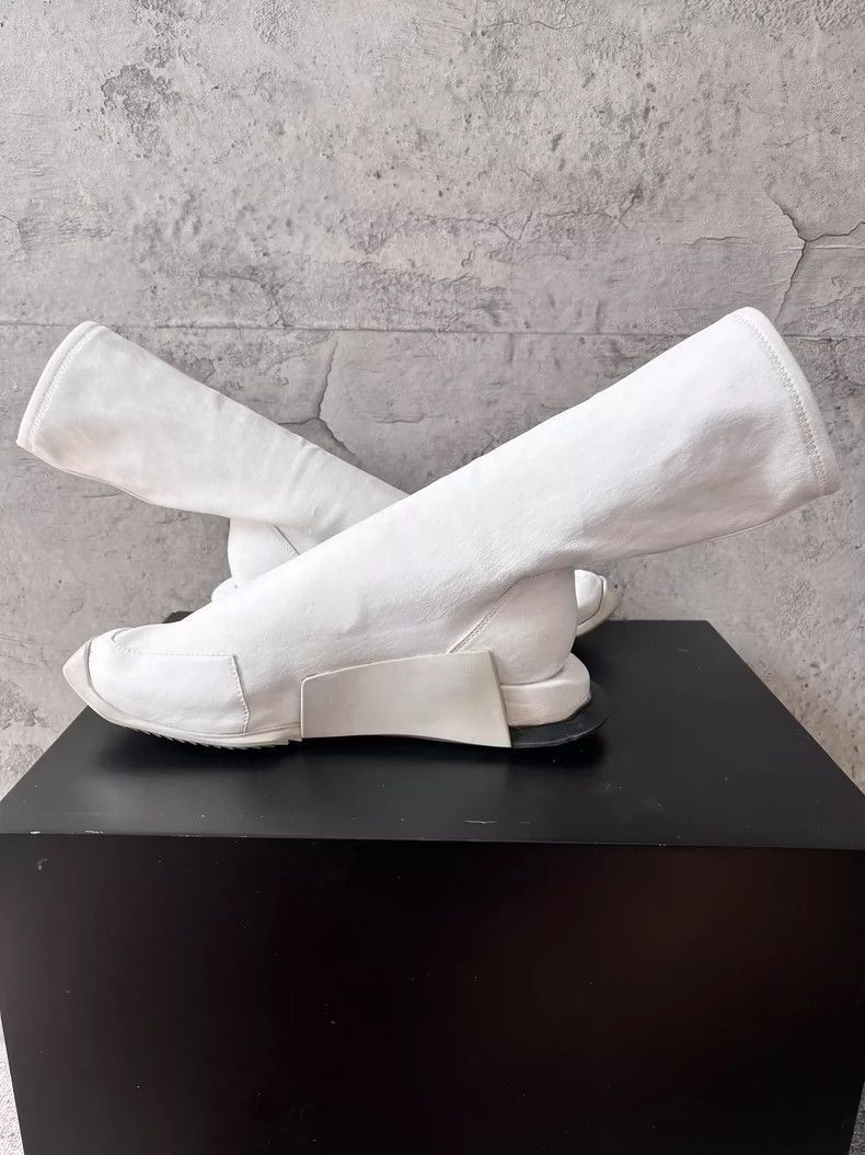 Rick Owens Rick Owens White Leather Tank Boots-2508 Size US 8 / EU 41 - 5 Thumbnail