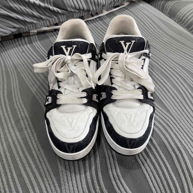 Louis Vuitton Louis Vuitton Trainer Panda Low-Top Sneakers -2508 Size US 8.5 / IT 38.5 - 2 Thumbnail