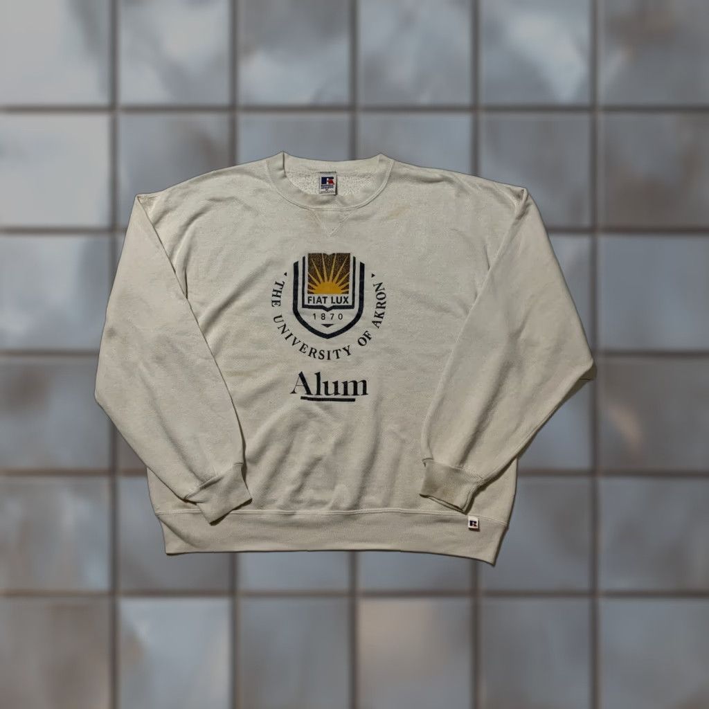 Russell Athletic VINTAGE Russell Athletic University Akron Alum Made USA Crewneck Sweatshirt XL Men White USA Crewneck Sweatshirt XL Men Size US XL / EU 56 / 4 - 1 Thumbnail
