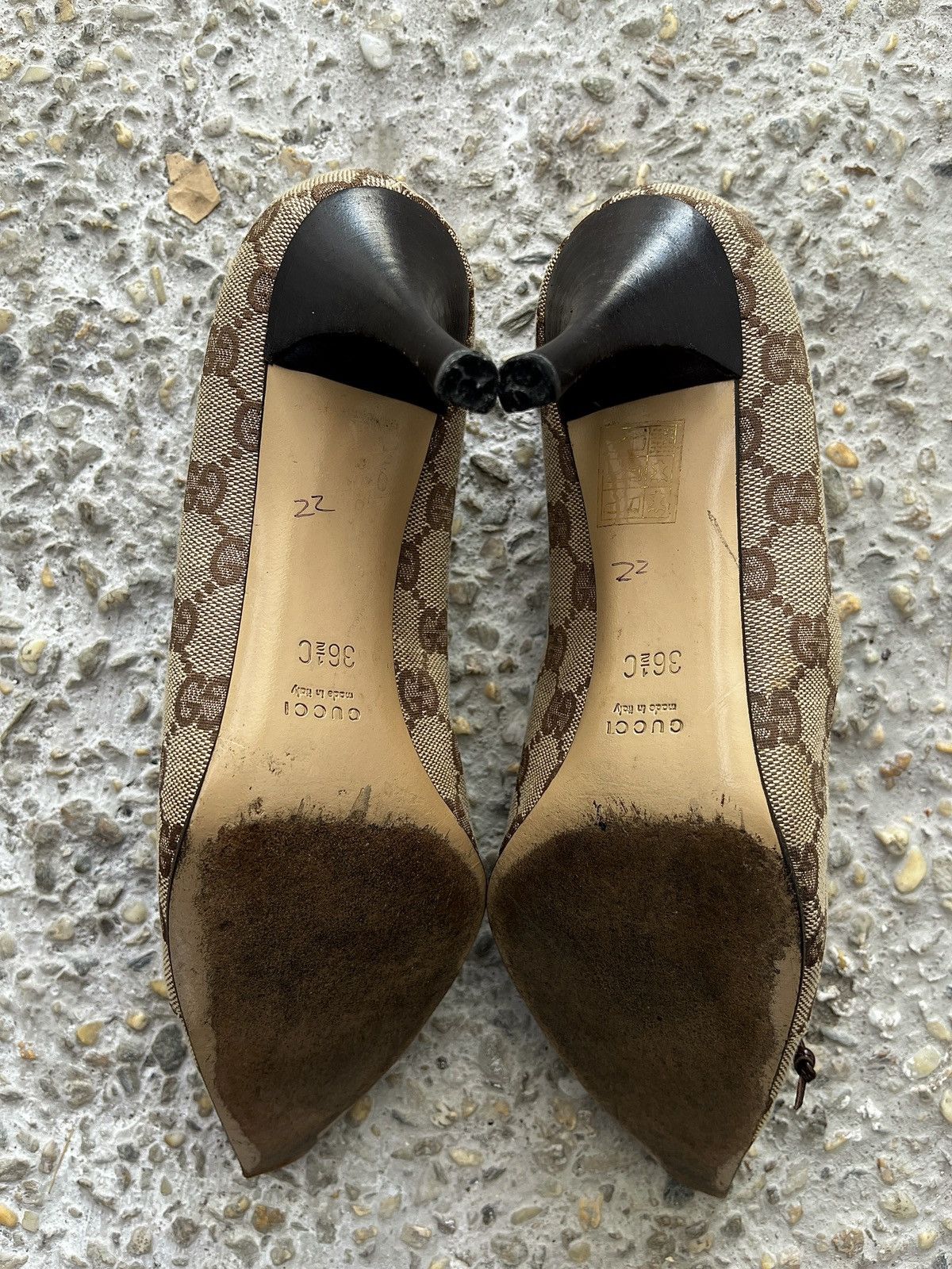 Gucci Bow Canvas Pumps Monogram Size US 6.5 / IT 36.5 - 5 Thumbnail