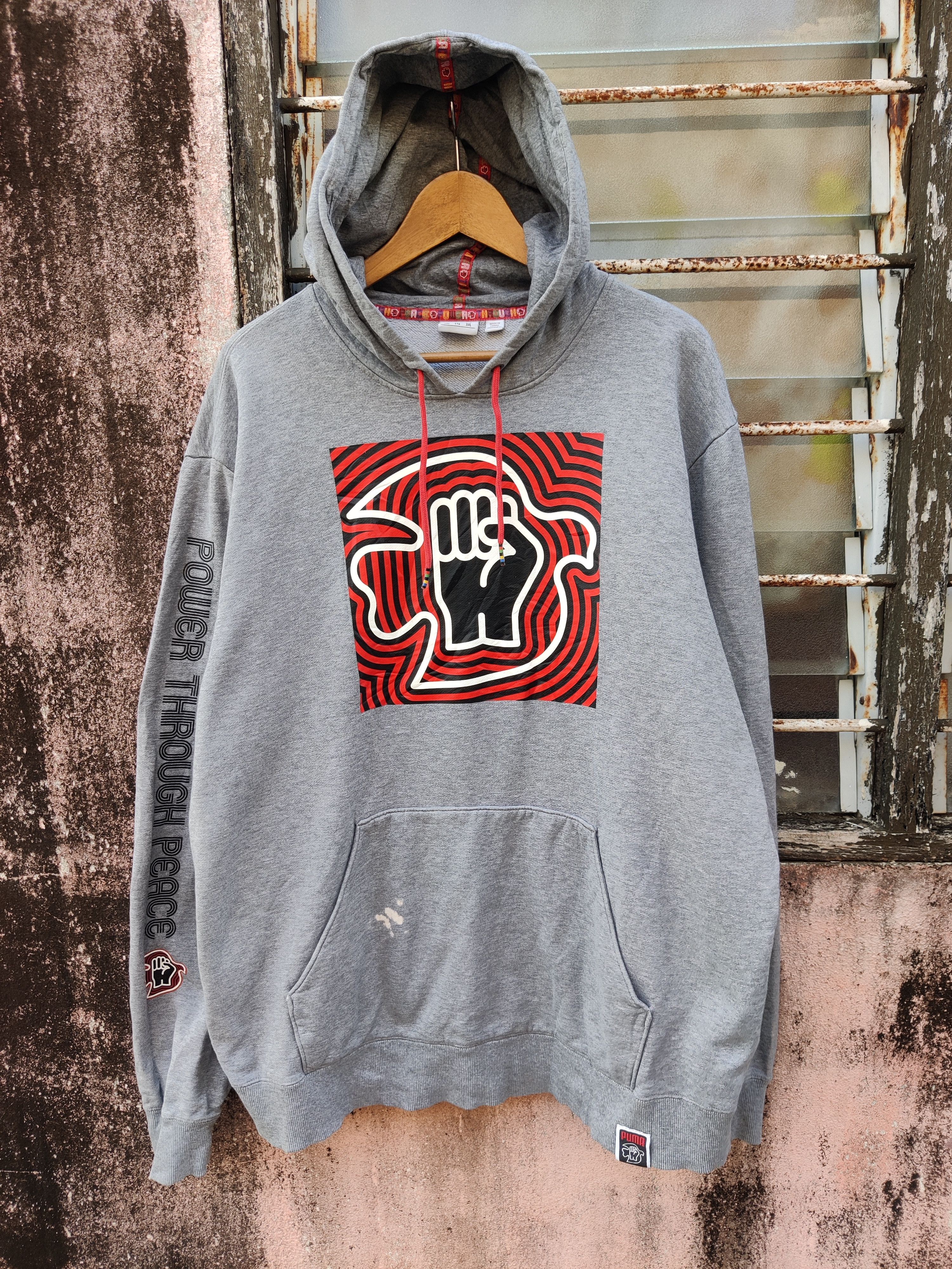 Vintage Puma x Power Through Limited Peace Hoodie