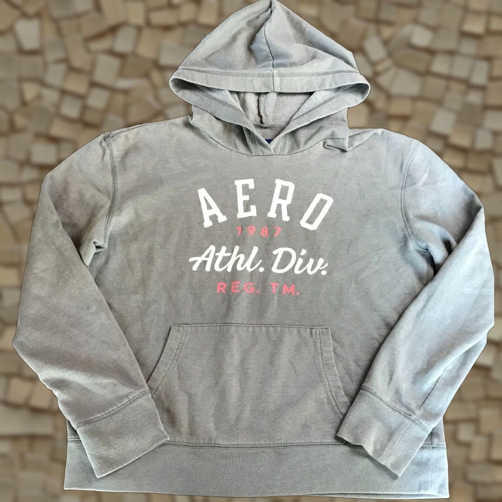 Vintage Aéropostale Hoodie, Women's Size Large, Gray, Logo, Pullover, Activewear, Hoodie, Regular, Size L, Women's, 90s? Size L / US 10 / IT 46 - 1 Thumbnail
