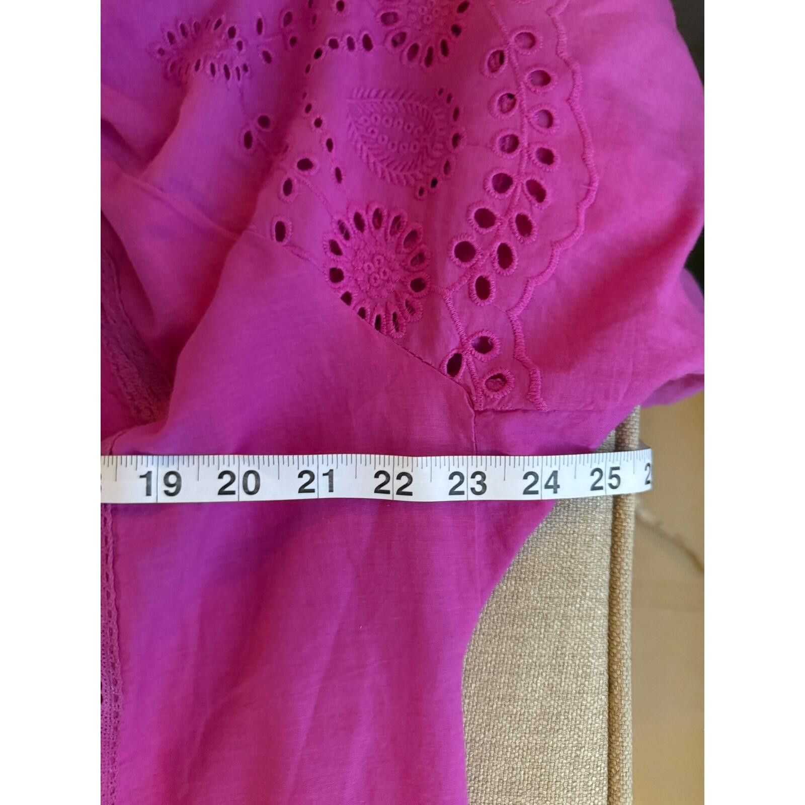 Other Melissa Odabash Pink Eyelet Cotton Mini Dress Cover Up Small Size S / US 4 / IT 40 - 5 Thumbnail
