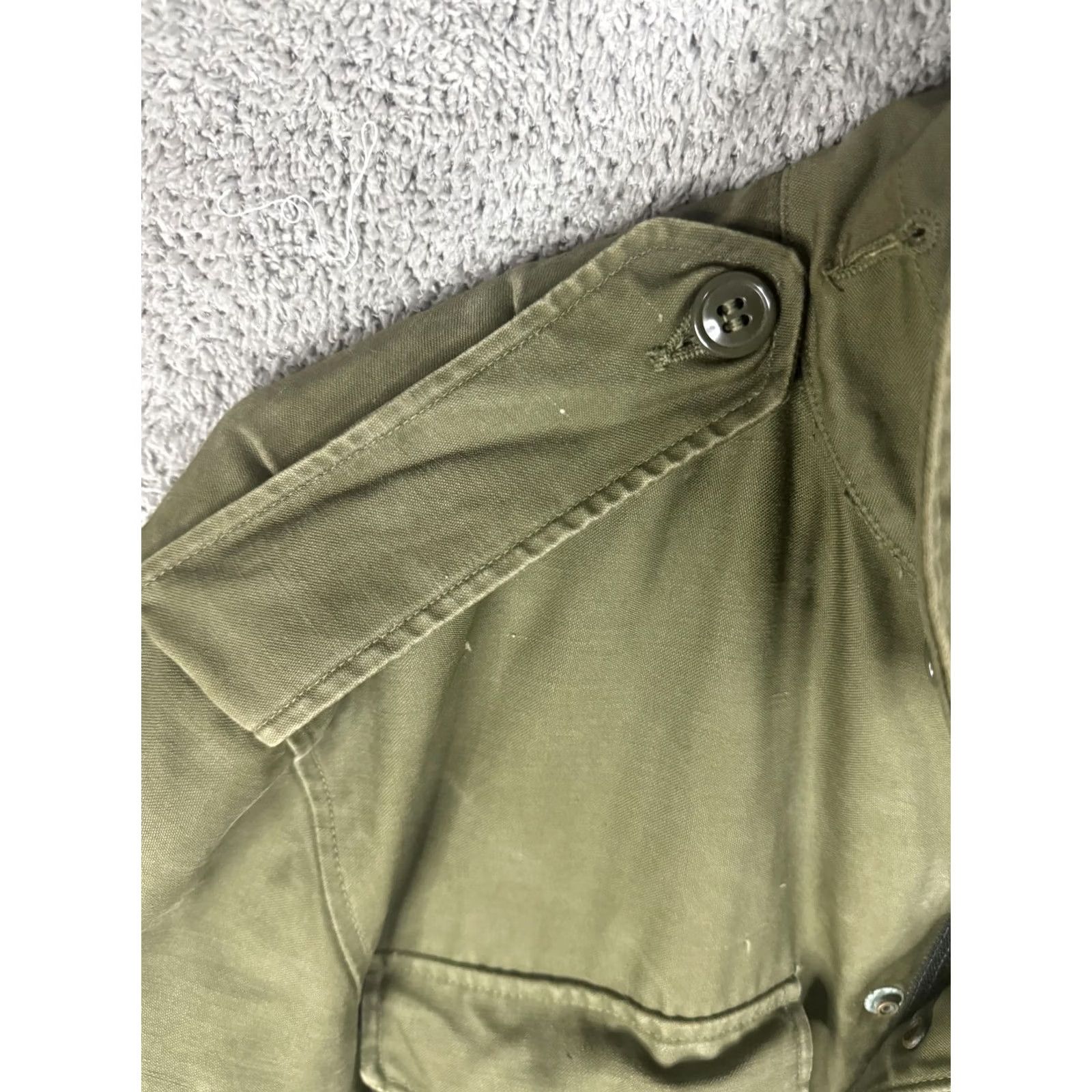 Olive VINTAGE US Army M-1951 Field Jacket Mens Long Small Olive Green Coat 1950s Size US S / EU 44-46 / 1 - 7 Thumbnail