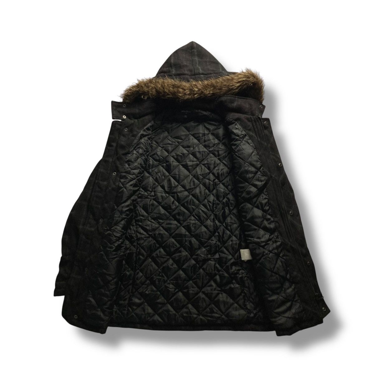 If Six Was Nine 🇯🇵 IN THE ATTIC HOMME CHECKERED FUR HOODIE JACKET Size US XL / EU 56 / 4 - 4 Thumbnail