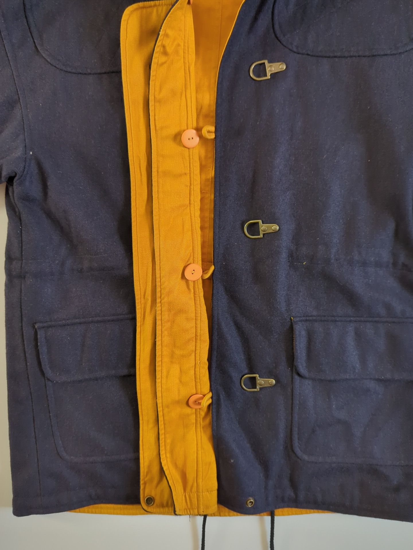 Other Reversible Fireman Wool Blend Coat Large Navy Blue Jacket Size US L / EU 52-54 / 3 - 6 Thumbnail