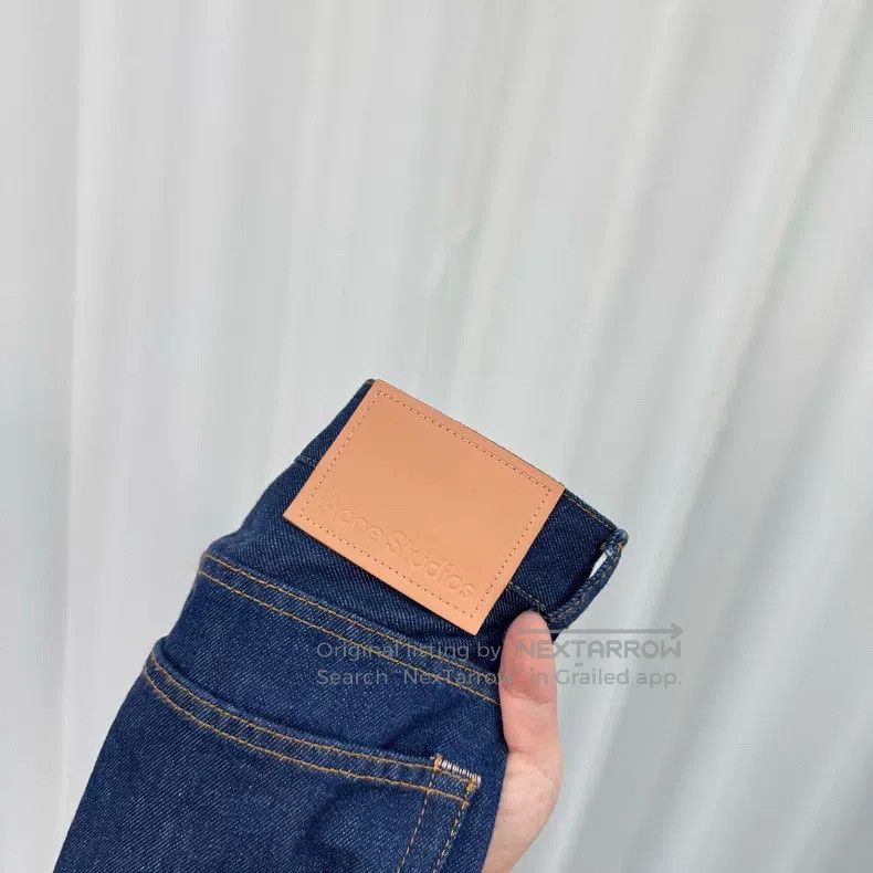 Acne Studios Acne Studios 2021M Fit Leather Patch Jeans Size US 31 - 6 Thumbnail