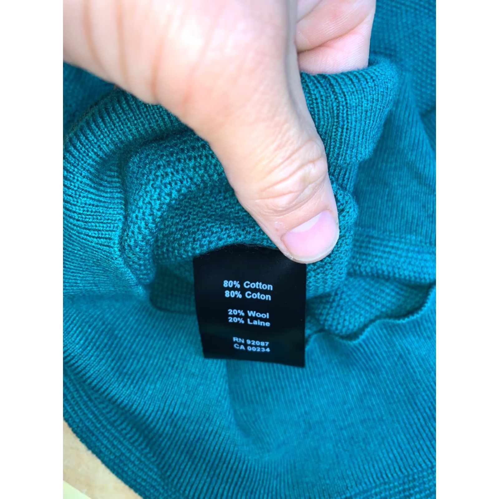 Saks Fifth Avenue Saks Fifth Avenue Sweater Men XL Wool Green Knit Crew Neck Pullover Size US XL / EU 56 / 4 - 7 Thumbnail