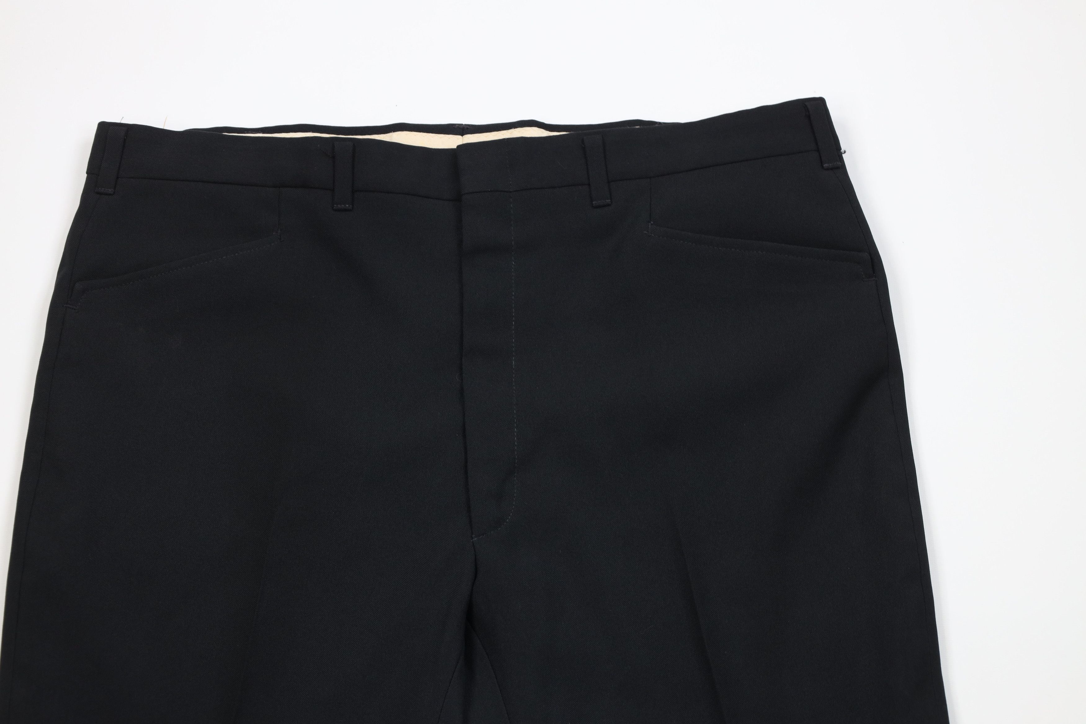 Vintage Vintage 70s Streetwear Flared Wide Leg Chino Pants Black USA Size US 38 / EU 54 - 2 Thumbnail