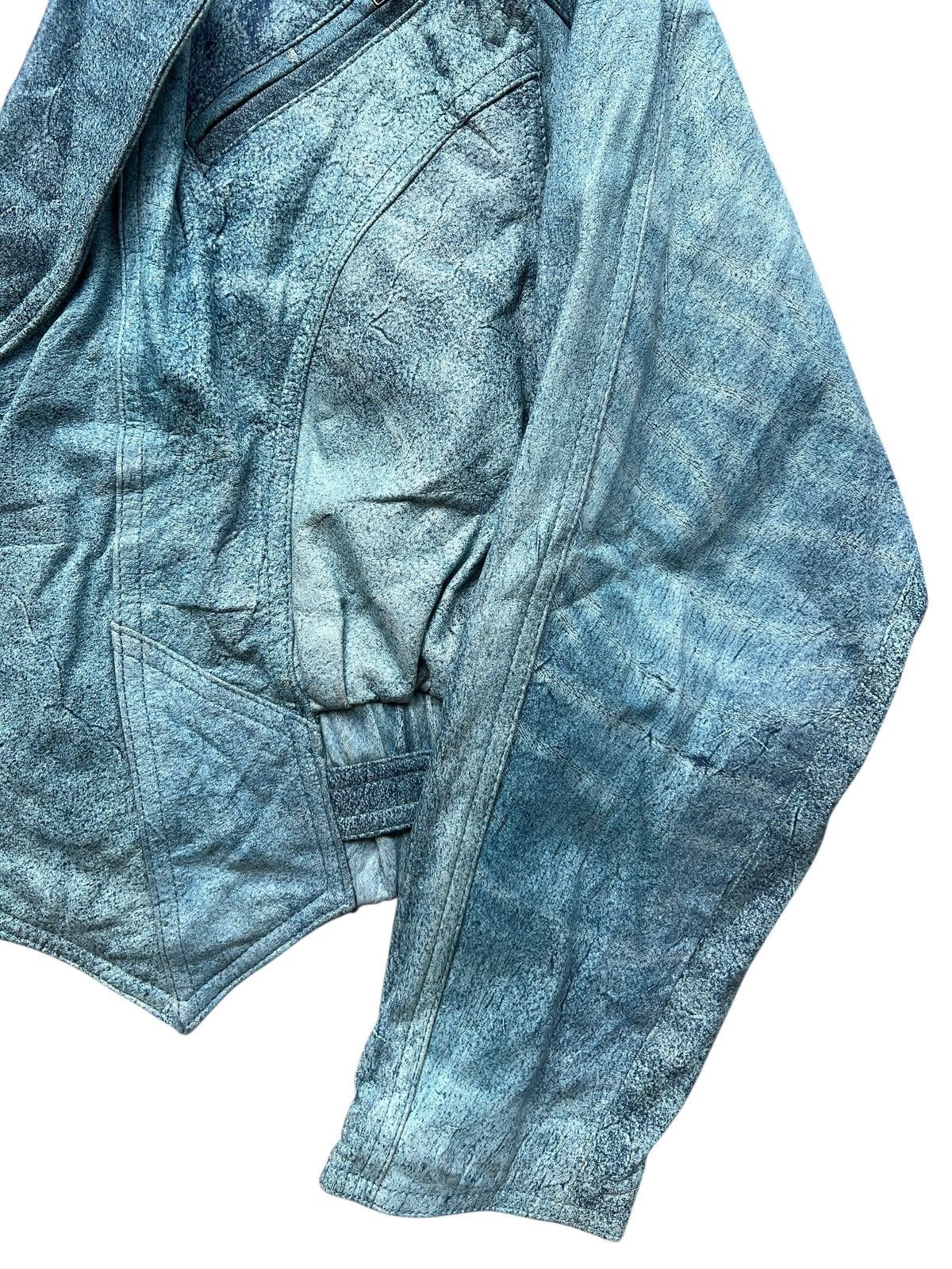 Japanese Brand Moda Italiana Blue Racing Leather Jacket Size S / US 4 / IT 40 - 7 Thumbnail