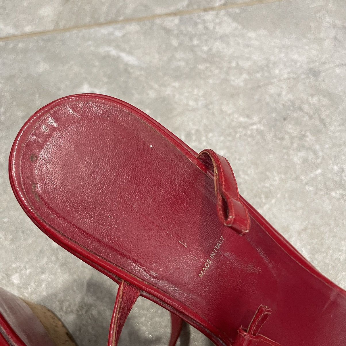 Prada × Vintage 39 PRADA Miu shoes Coral Pink Patent slip Slingback sandals Size US 9 / IT 39 - 8 Thumbnail