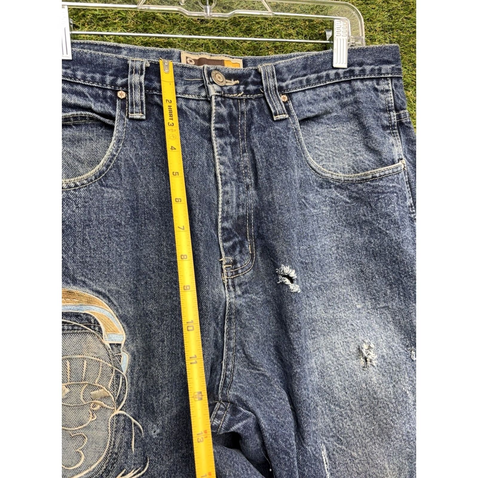 Southpole VINTAGE Southpole Jeans Mens 34 Denim 5-Pocket Embroidered Blue Hip Hop Baggy Straight 90s Mens Size US 34 / EU 50 - 4 Thumbnail