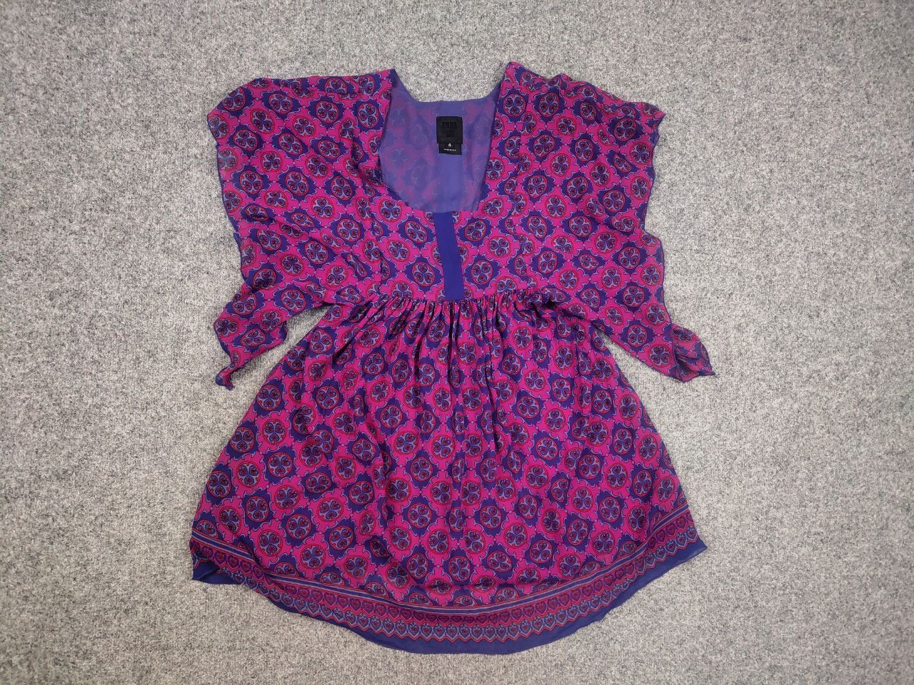 Anna Sui Anna Sui Design Mixed Art Silk Dress dolman sleeve Tunik Size M / US 6-8 / IT 42-44 - 8 Thumbnail