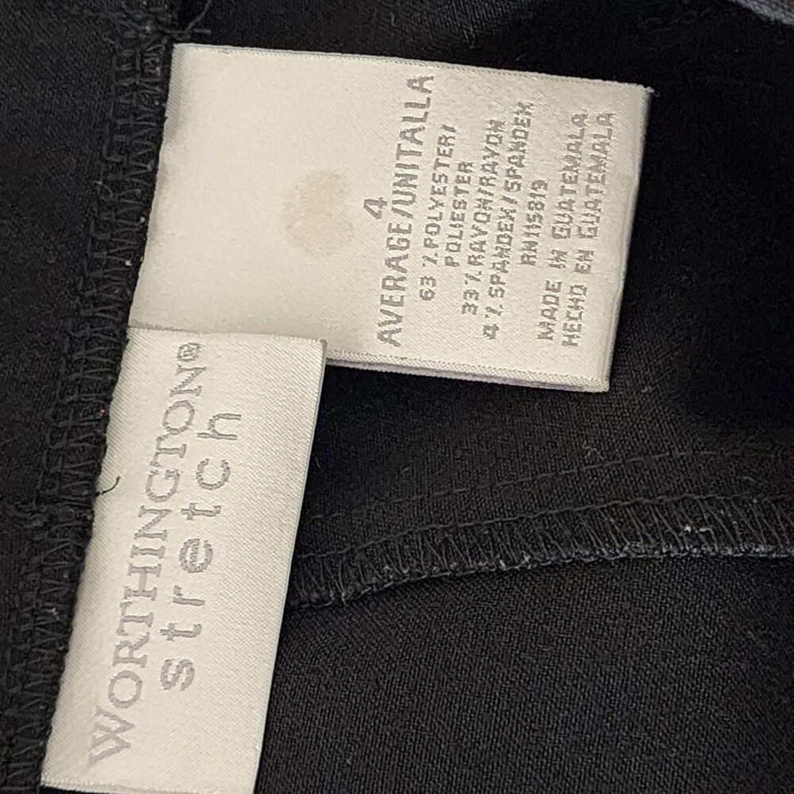 Worthington Worthington Black Stretch Size 4 Pants Size 27" / US 4 / IT 40 - 3 Thumbnail