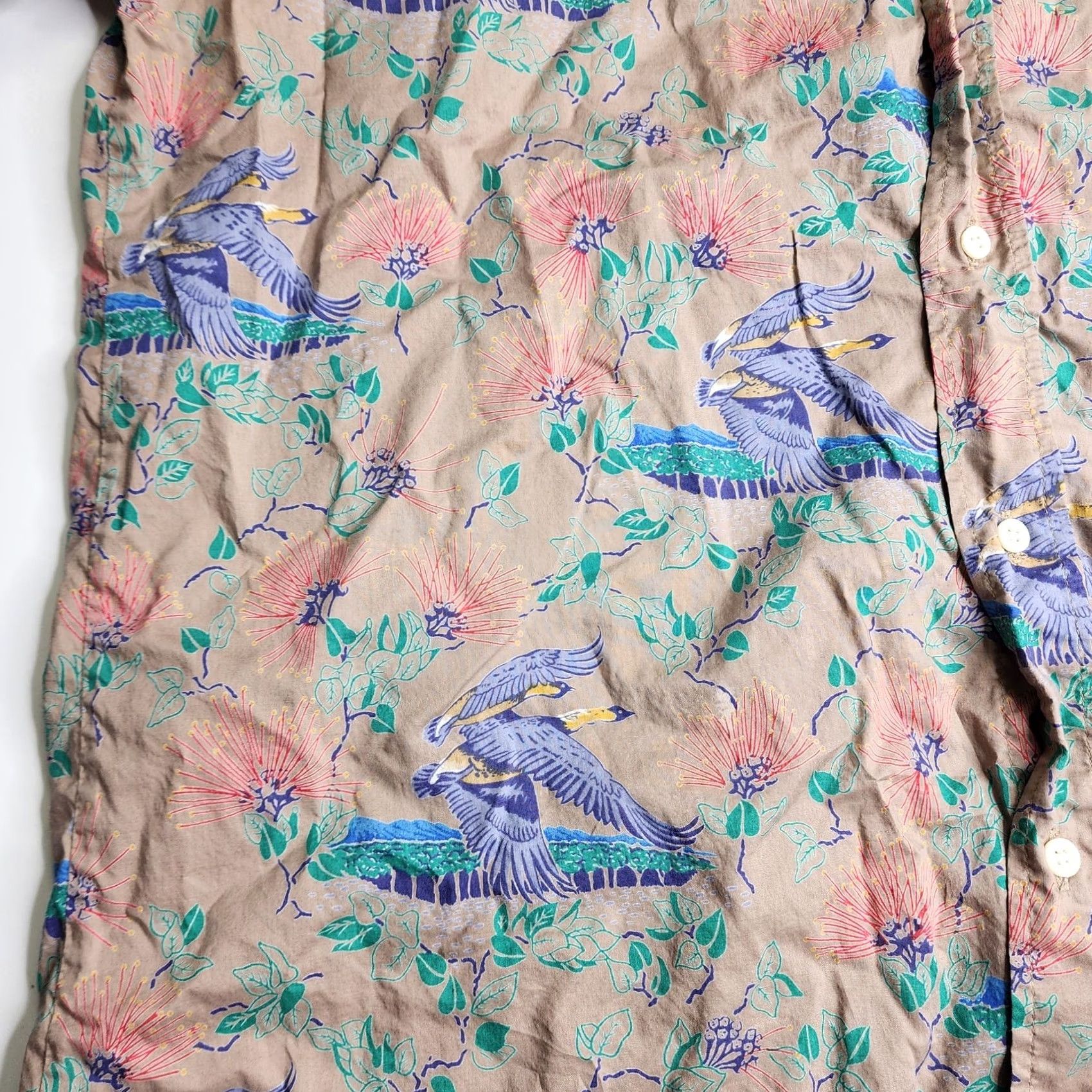 Reyn Spooner Reyn Spooner Shirt XL Cotton Hawaiian Bird Floral Short Sleeve Button-Up Men Multicolor Floral Hawaiian 90s Size US XL / EU 56 / 4 - 6 Thumbnail