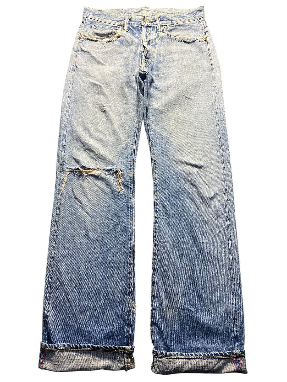 Visvim Vintage Blue Blue Japan HR Market Selvedge Distressed Jeans Size US 30 / EU 46 - 2 Thumbnail