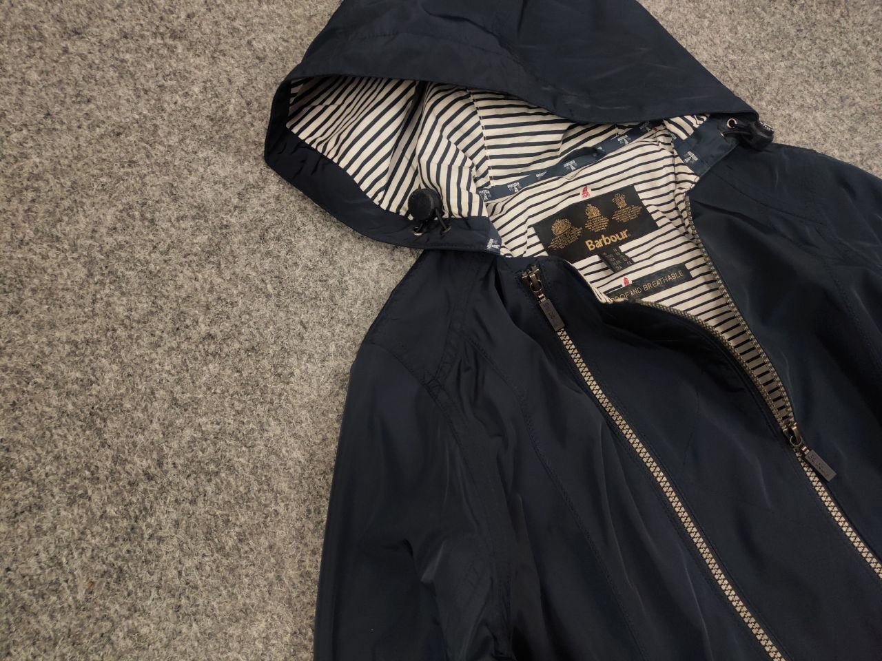 Barbour Barbour Pendeen Waterproof Womens Hoodie Zip Blue Jacket Size L / US 10 / IT 46 - 7 Thumbnail