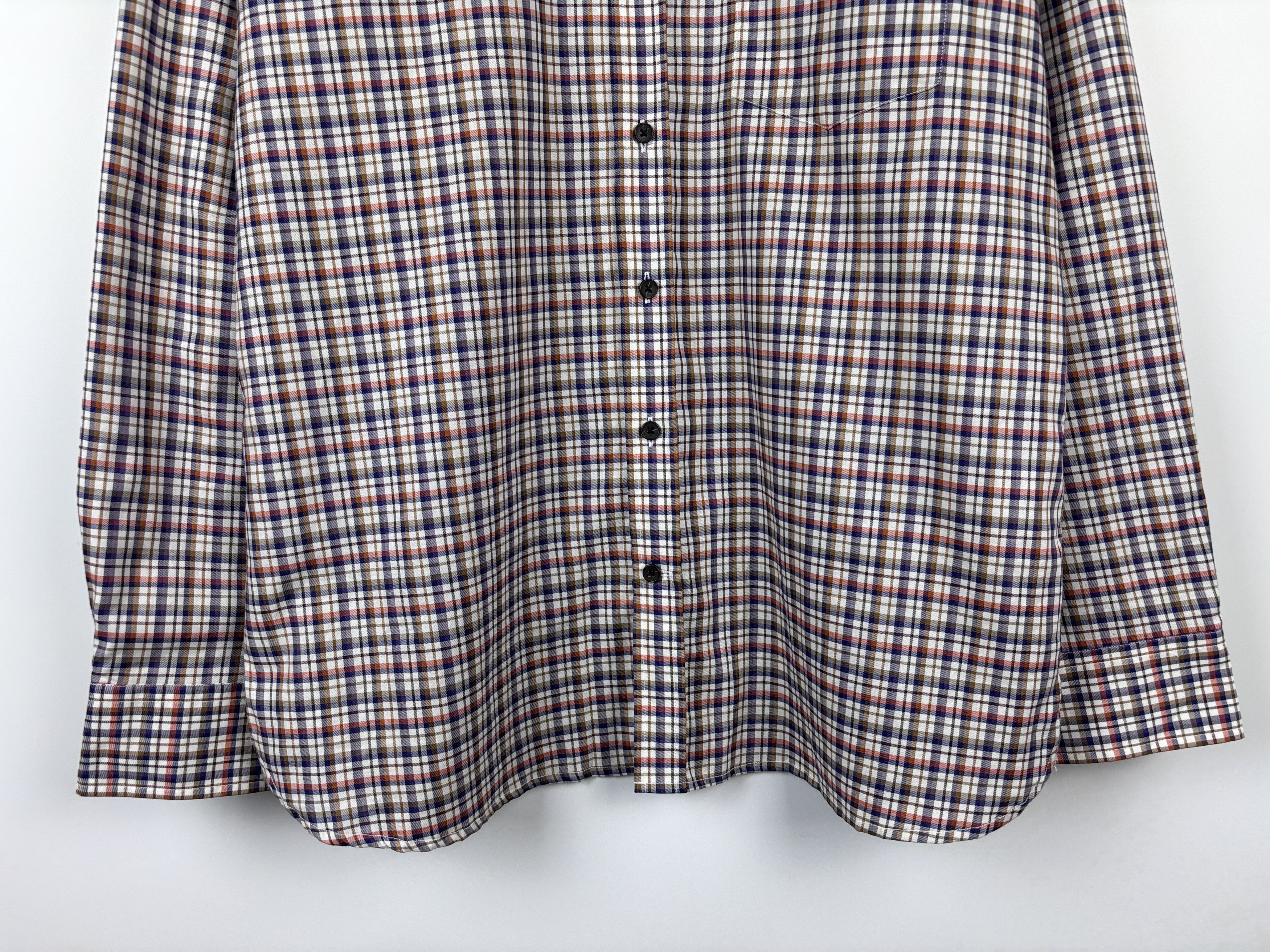 Hackett Hackett London by Thomas Mason Button Check Shirt Slim Fit Size US L / EU 52-54 / 3 - 3 Thumbnail