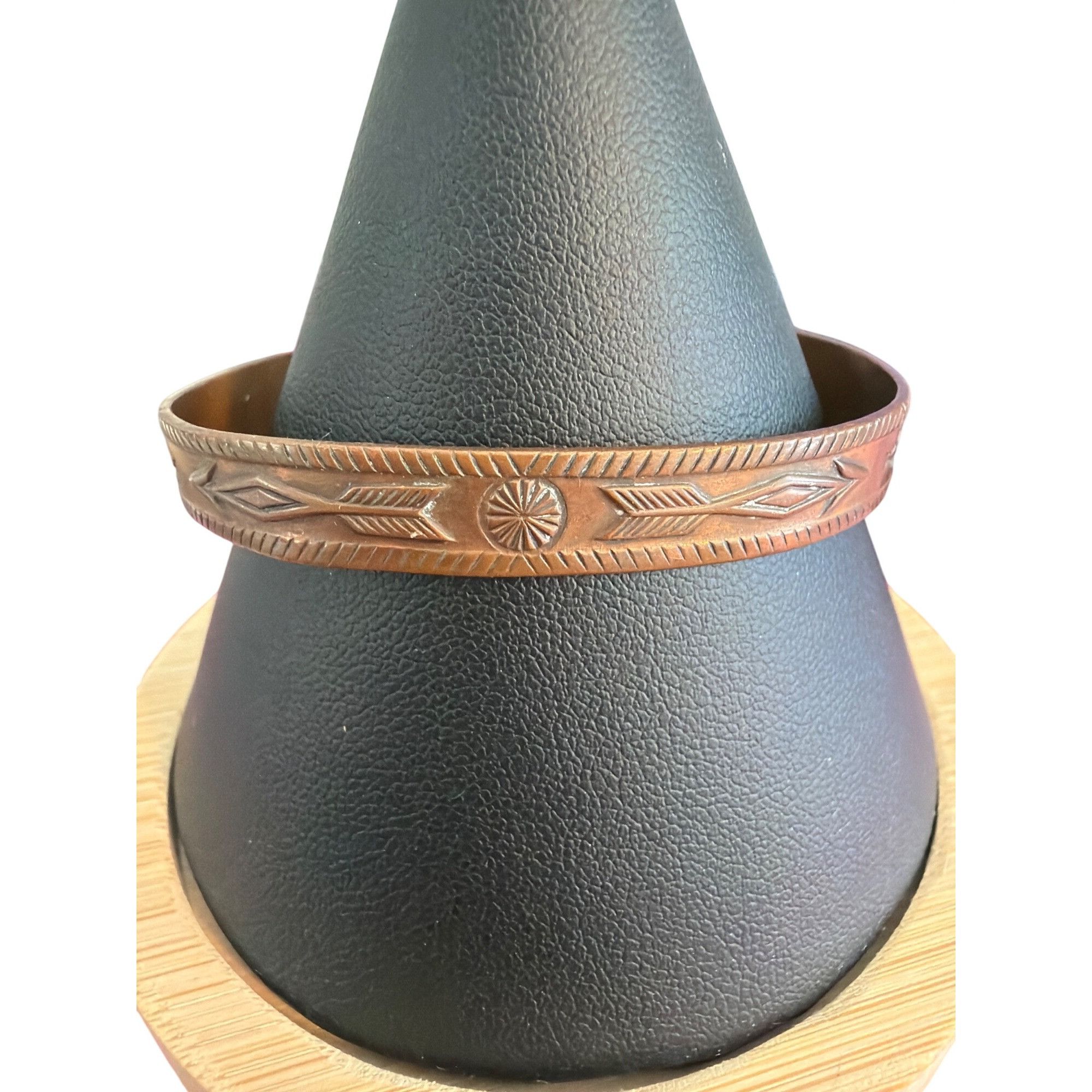 Bell Vintage Copper Bell Engraved Cuff Bracelet Native American S Size ONE SIZE - 1 Thumbnail